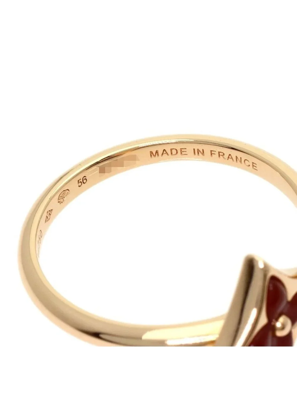 Louis Vuitton Star Blossom Mini Carnelian Diamond 56 Ring 18k Pink Gold
